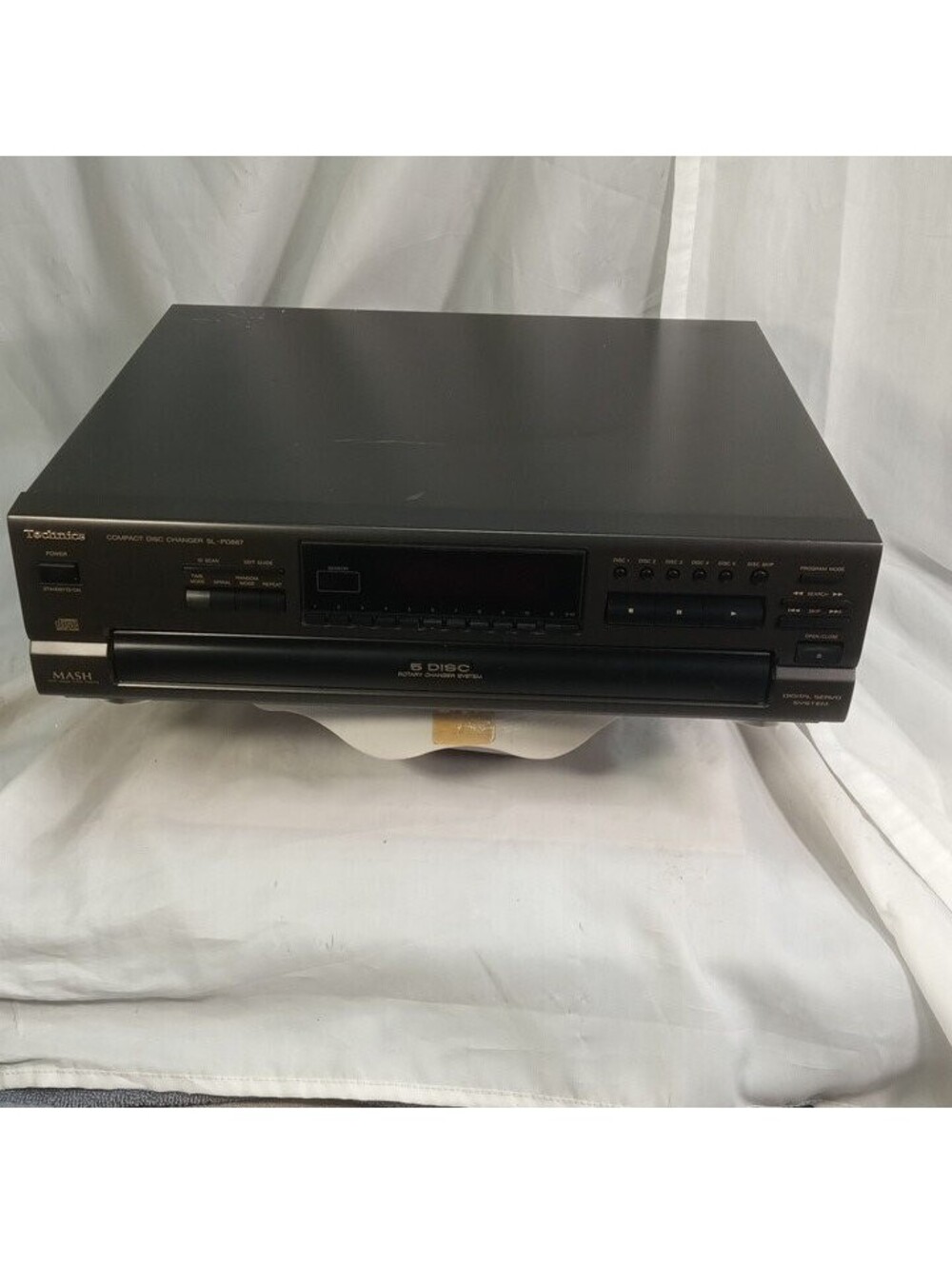 Technics SL-PD887 5 Disc CD Changer Carousel MASH System Home Audio Tested